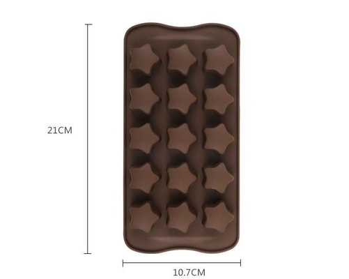 適用範囲が広い星形のシリコーン チョコレートはスペース節約21*10.7*1.5cmを形成します