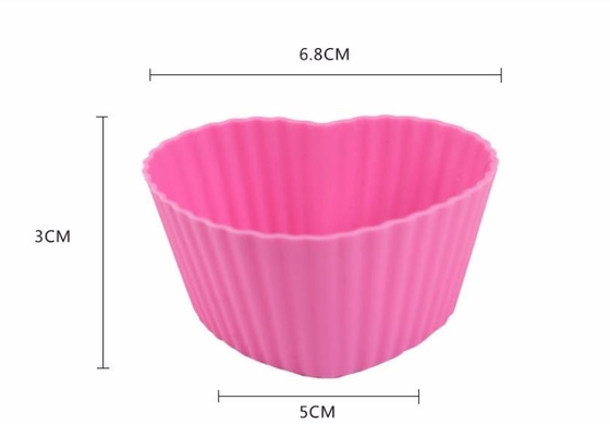 多彩なマフィンのシリコーンのマフィンは6.8*5*3cm皿の反細菌をすくいます