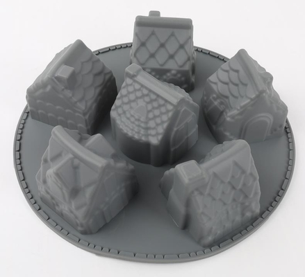 家の一見の高温シリコーン型6キャビティ小さく再使用可能な洗濯できる