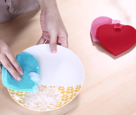クリーニングの皿およびフルーツのための中心の形の食品等級のシリコーンの洗浄ブラシ