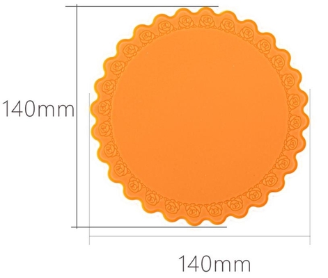 プロダクト普通サイズのコップのマットのローズの花様式を調理する非棒のシリコーン