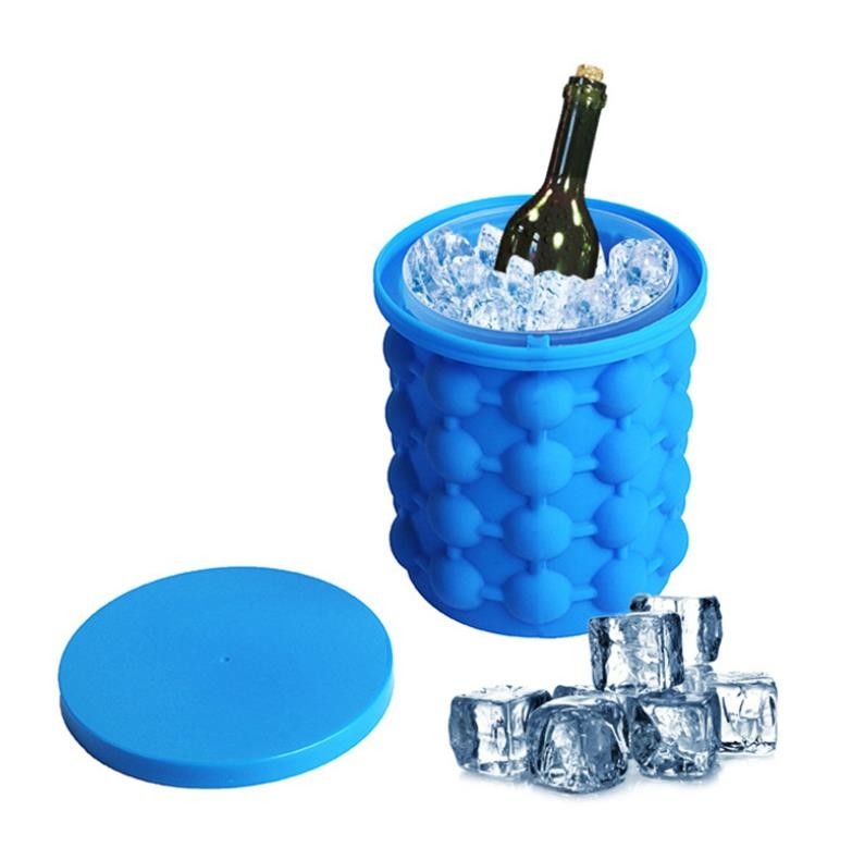 巨大なシリコーン アイス・キューブは冷却のワインのための缶のBuckeの注文色を形成する